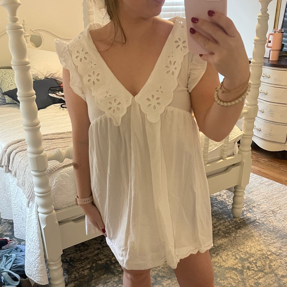 Mustard seed white romper